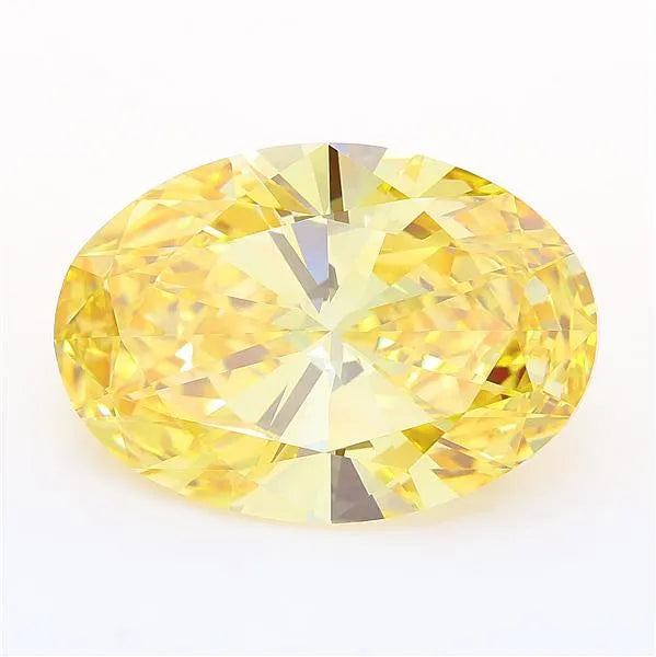 11.08ct Oval Lab Grown Diamond (Colour Fancy Intense Yellow, Clarity VS1, IGI Certified)