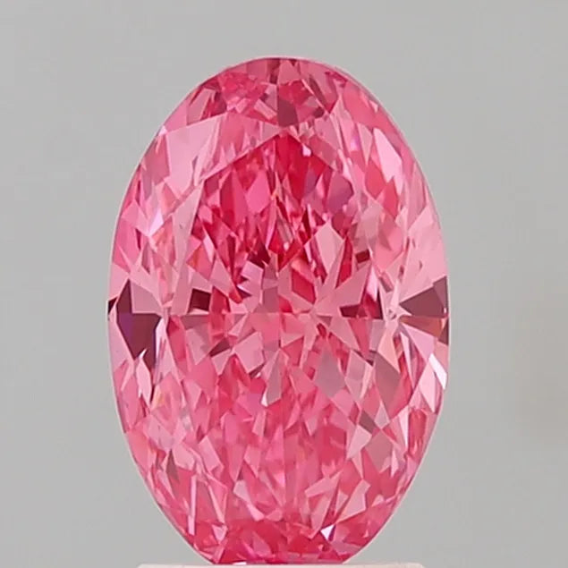 2.72ct Oval Lab Grown Diamond (Colour Fancy Vivid Pink, Clarity VS1, IGI Certified)