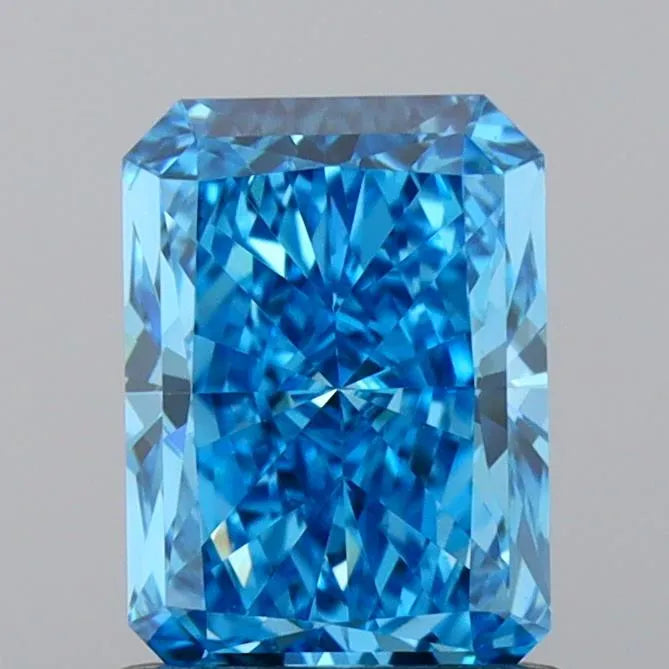 1.02ct Radiant Lab Grown Diamond (Colour Fancy Vivid Blue, Clarity VVS2, IGI Certified)