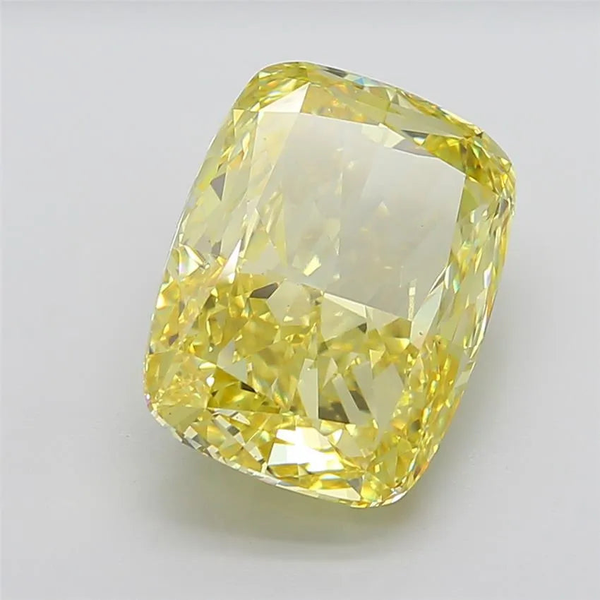 12.05ct Cushion modified Lab Grown Diamond (Colour Fancy Intense Yellow, Clarity VS1, IGI Certified)