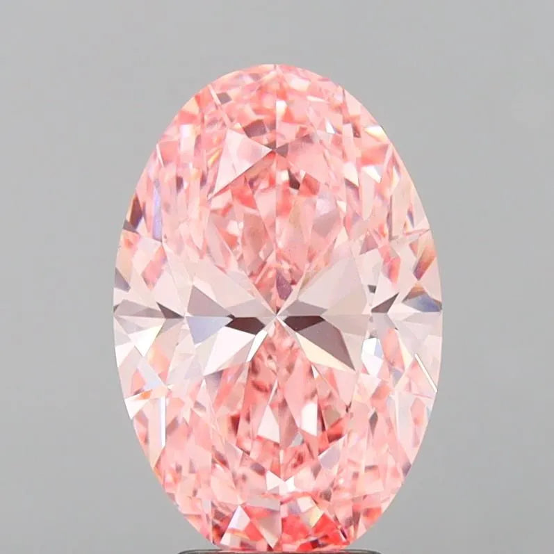 5.03ct Oval Lab Grown Diamond (Colour Fancy Vivid Pink, Clarity VVS2, IGI Certified)