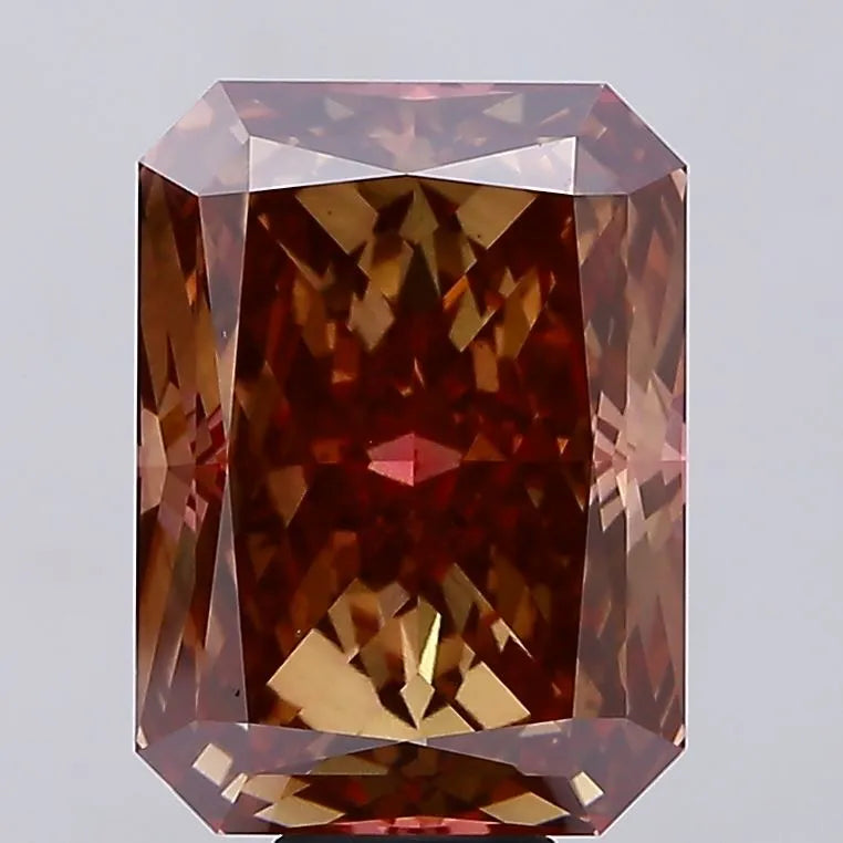 13.09ct Radiant Lab Grown Diamond (Colour Fancy Deep Brown Pink, Clarity VS1, IGI Certified)