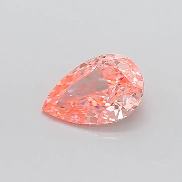 1.37ct Pear Lab Grown Diamond (Colour Fancy Vivid Pink, Clarity VS1, IGI Certified)