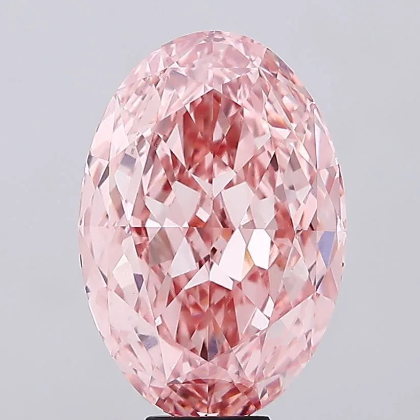 14.61ct Oval Lab Grown Diamond (Colour Fancy Vivid Pink, Clarity VS1, IGI Certified)