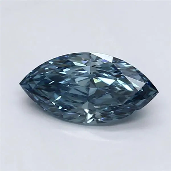 0.96ct Marquise Lab Grown Diamond (Colour Fancy Vivid Blue, Clarity VVS2, IGI Certified)