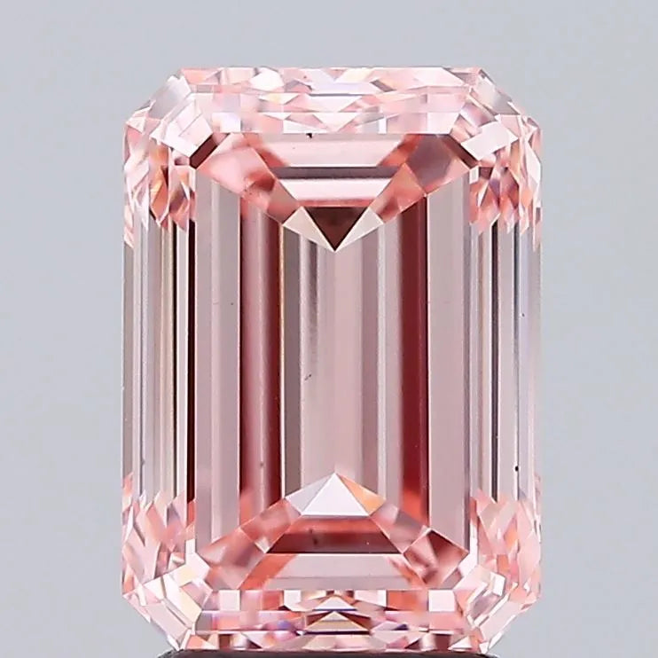 3.42ct Emerald Lab Grown Diamond (Colour Fancy Intense Pink, Clarity VS1, IGI Certified)