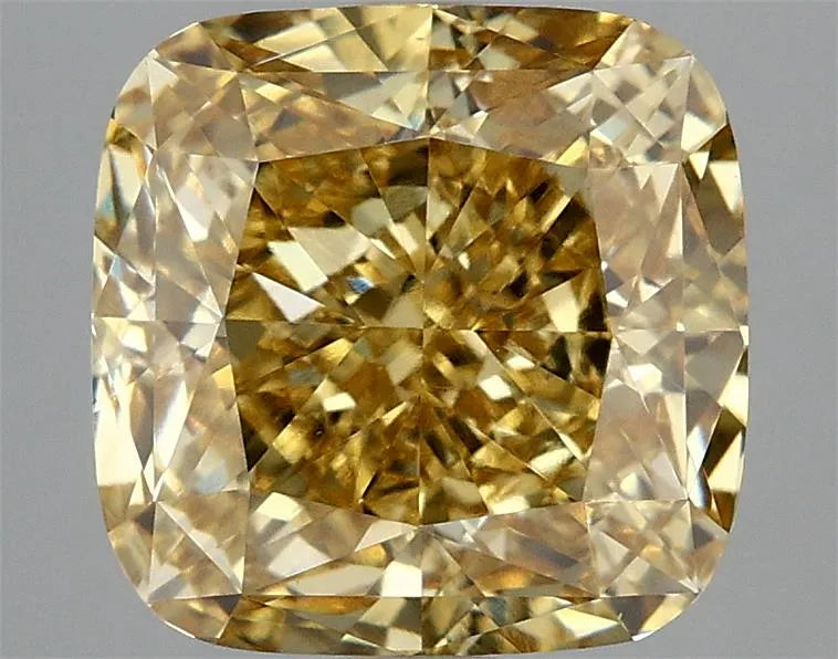 3.76ct Cushion modified Lab Grown Diamond (Colour Fancy Intense Yellow, Clarity VVS2, IGI Certified)