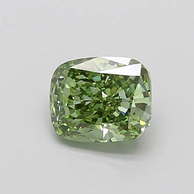 1.74ct Cushion modified Lab Grown Diamond (Colour Fancy Vivid Green, Clarity VVS2, IGI Certified)