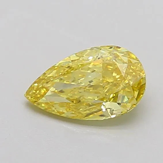 0.84ct Pear Lab Grown Diamond (Colour Fancy Vivid Yellow, Clarity VS2, Cut GD, IGI Certified)