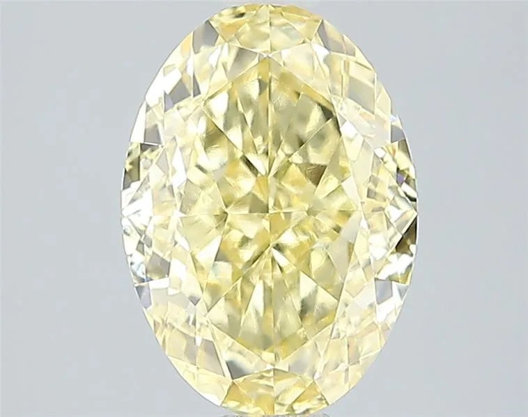 2.77ct Oval Lab Grown Diamond (Colour Fancy Vivid Yellow, Clarity VVS2, IGI Certified)