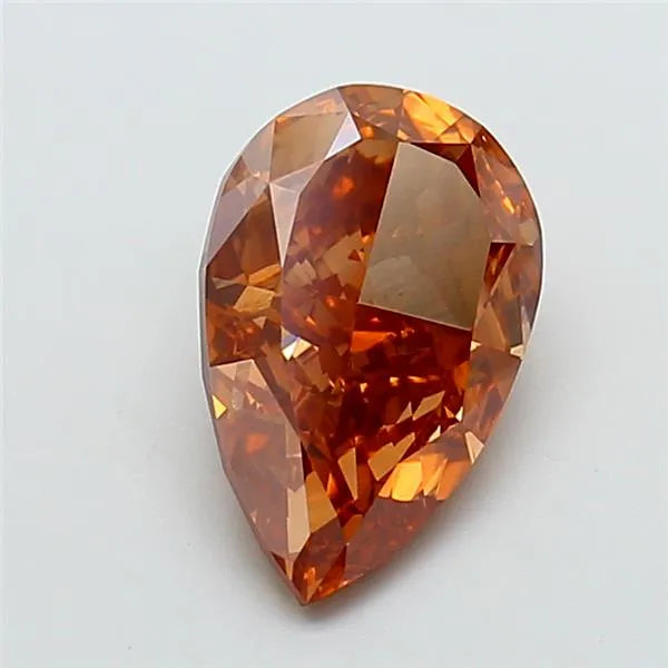 4.33ct Pear Lab Grown Diamond (Colour Fancy Intense Brown, Clarity VS1, IGI Certified)