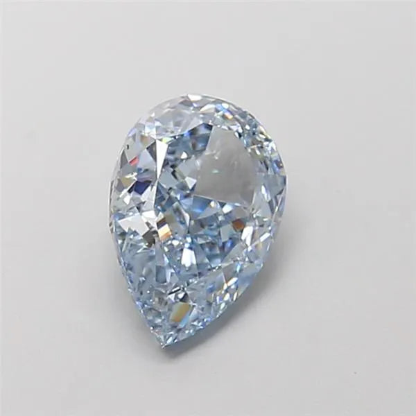 1.54ct Pear Lab Grown Diamond (Colour Fancy Intense Blue, Clarity VVS2, IGI Certified)