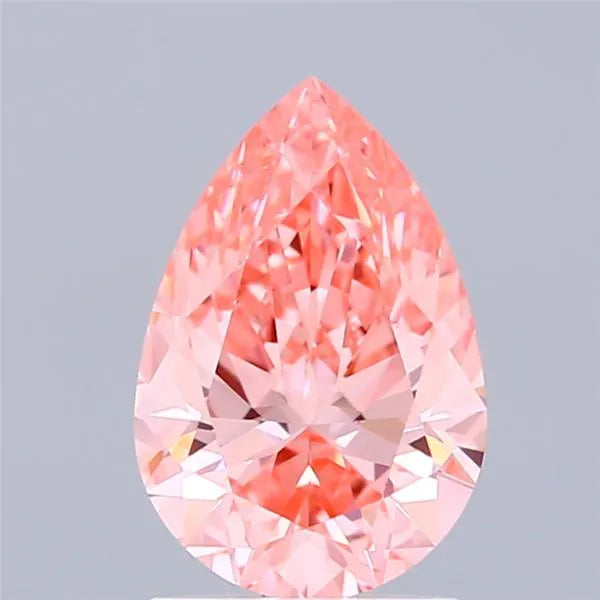 1.51ct Pear Lab Grown Diamond (Colour Fancy Vivid Pink, Clarity VVS2, IGI Certified)