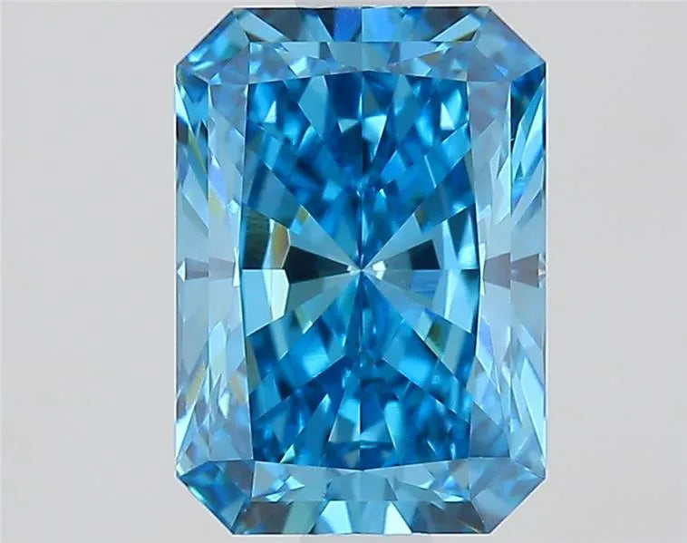 1.51ct Radiant Lab Grown Diamond (Colour Fancy Vivid Blue, Clarity VVS2, IGI Certified)