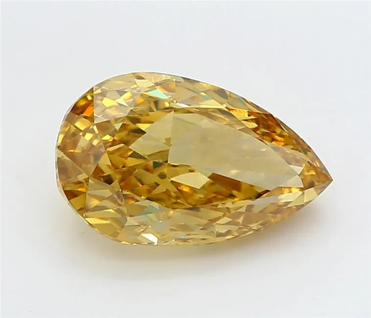 2.43ct Pear Lab Grown Diamond (Colour Fancy Vivid Yellow, Clarity VS1, IGI Certified)