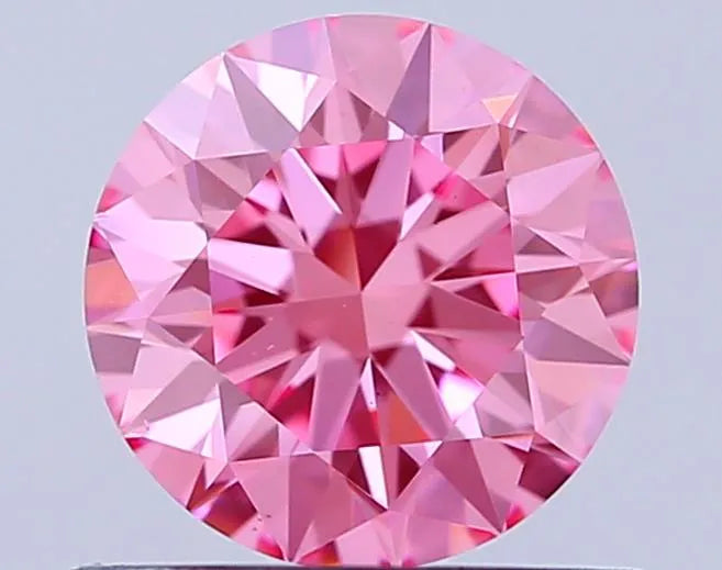 0.80ct Round Lab Grown Diamond (Colour Fancy Vivid Pink, Clarity VS1, Cut ID, IGI Certified)