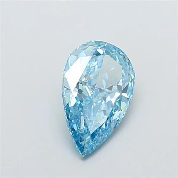 2.41ct Pear Lab Grown Diamond (Colour Fancy Vivid Blue, Clarity VS1, IGI Certified)