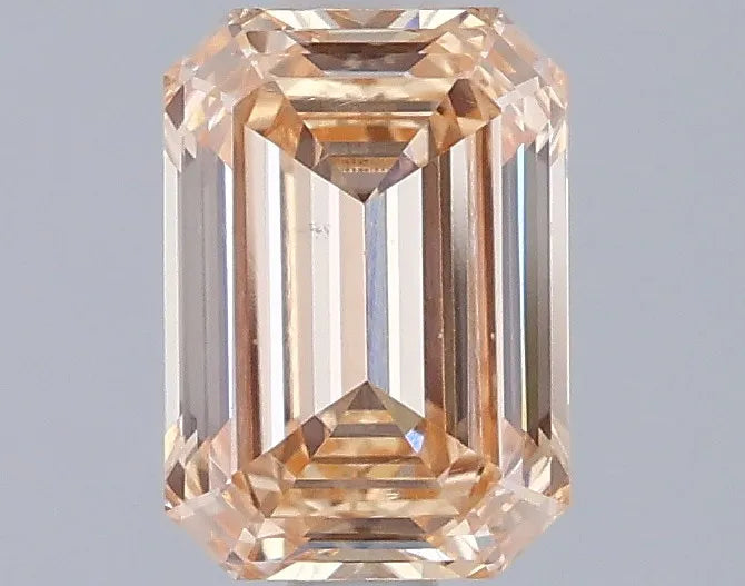 1.34ct Emerald Lab Grown Diamond (Colour Fancy Intense Yellowish Orange, Clarity VS1, IGI Certified)