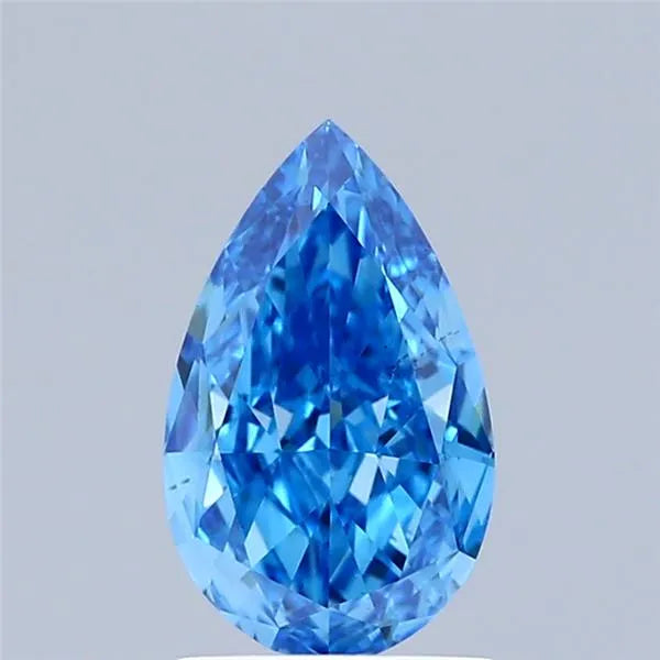 1.27ct Pear Lab Grown Diamond (Colour Fancy Vivid Blue, Clarity VS1, IGI Certified)