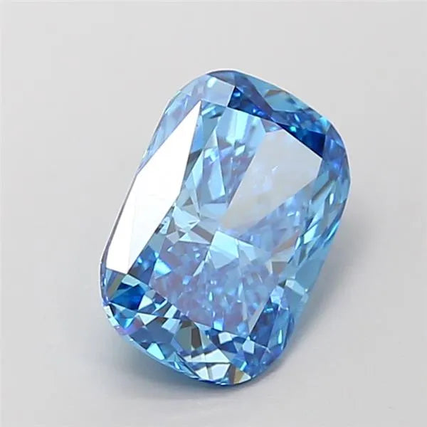 1.55ct Cushion modified Lab Grown Diamond (Colour Fancy Vivid Blue, Clarity VS1, IGI Certified)