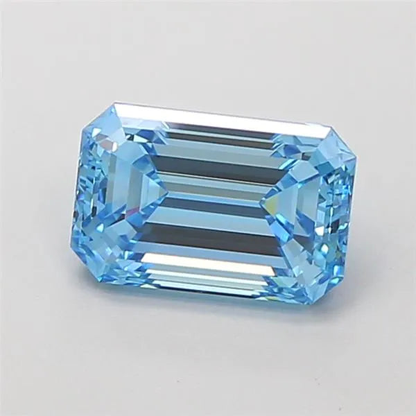 2.01ct Emerald Lab Grown Diamond (Colour Fancy Vivid Blue, Clarity VS1, IGI Certified)