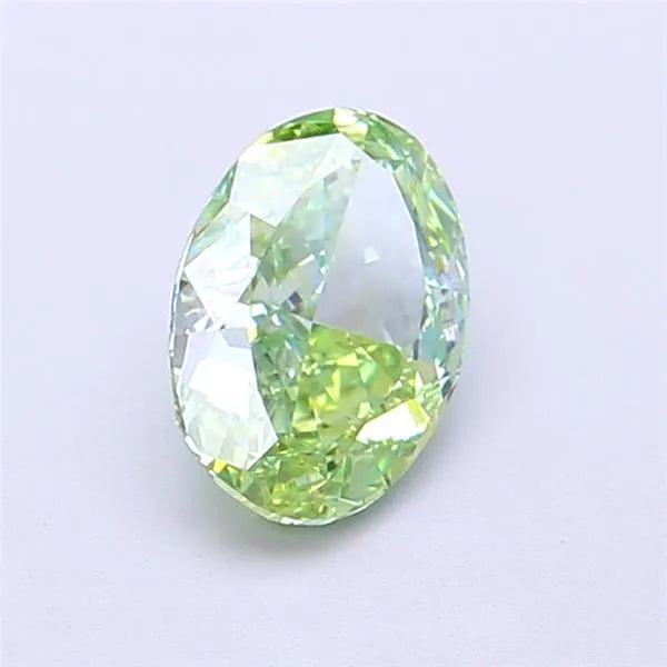 1.01ct Oval Lab Grown Diamond (Colour Fancy Vivid Green, Clarity IF, IGI Certified)