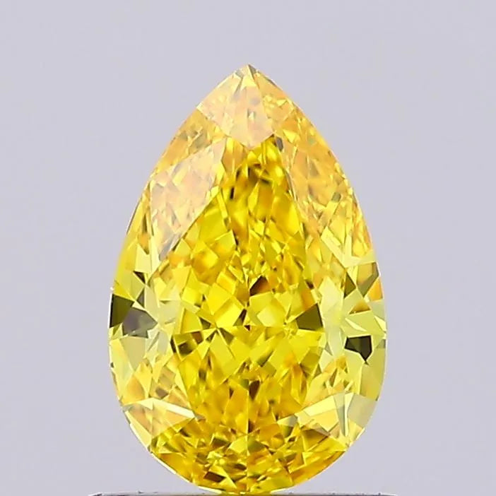 1.06ct Pear Lab Grown Diamond (Colour Fancy Vivid Yellow, Clarity VVS1, IGI Certified)