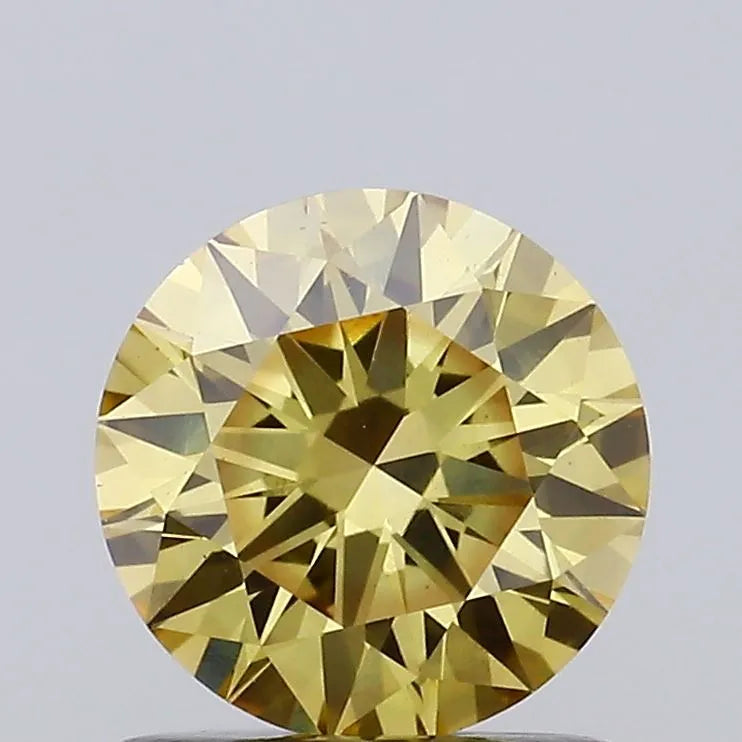 1.01ct Round Lab Grown Diamond (Colour Fancy Intense Yellow, Clarity VS1, Cut EX, IGI Certified)
