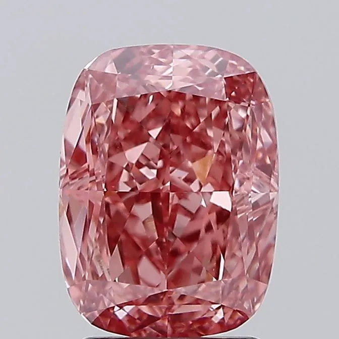 2.73ct Cushion modified Lab Grown Diamond (Colour Fancy Vivid Pink, Clarity VS2, IGI Certified)
