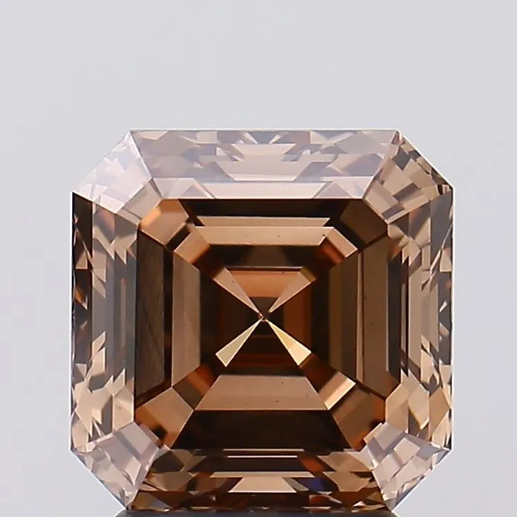 3.02ct Asscher Lab Grown Diamond (Colour Fancy Brown, Clarity VS1, IGI Certified)
