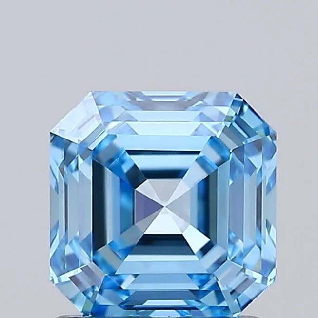 1.07ct Asscher Lab Grown Diamond (Colour Fancy Vivid Blue, Clarity VS1, IGI Certified)