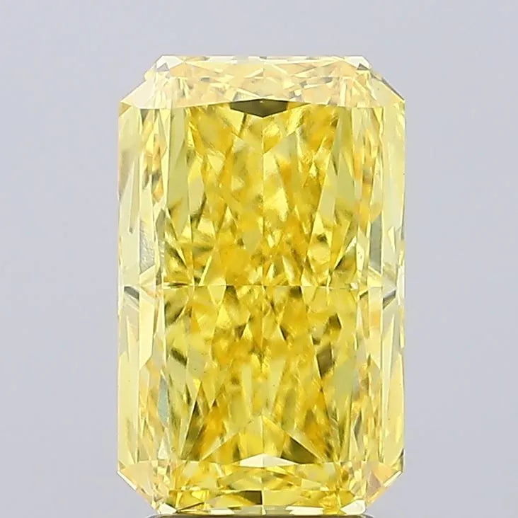 4.04ct Radiant Lab Grown Diamond (Colour Fancy Vivid Yellow, Clarity VS1, IGI Certified)