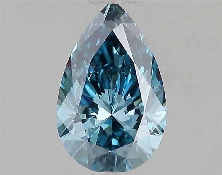1.08ct Pear Lab Grown Diamond (Colour Fancy Vivid Blue, Clarity VS2, IGI Certified)