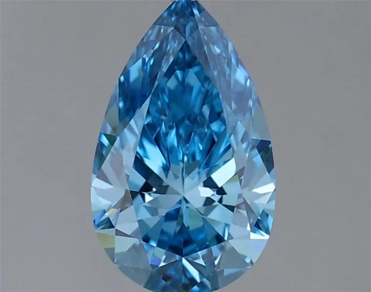 1.10ct Pear Lab Grown Diamond (Colour Fancy Vivid Blue, Clarity VS1, IGI Certified)