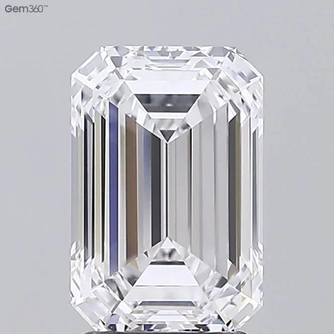 2.82ct Emerald Lab Grown Diamond (Colour D, Clarity VVS2, GIA Certified)