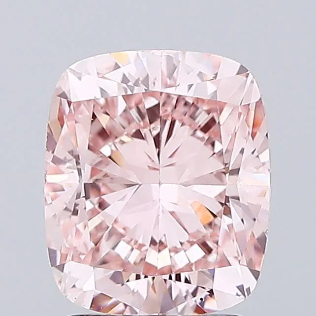 2.00ct Cushion brilliant Lab Grown Diamond (Colour Fancy Vivid Pink, Clarity VS2, IGI Certified)