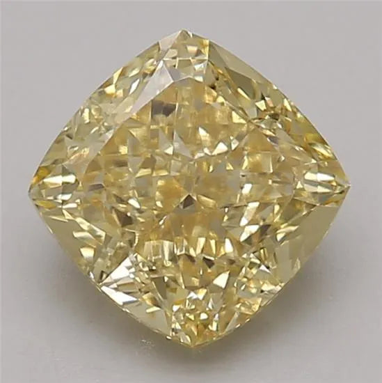 2.00ct Cushion modified Lab Grown Diamond (Colour Fancy Intense Yellow, Clarity VVS2, Cut VG, IGI Certified)
