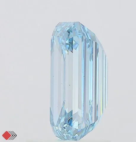 2.00ct Emerald Lab Grown Diamond (Colour Fancy Vivid Blue, Clarity VS2, IGI Certified)