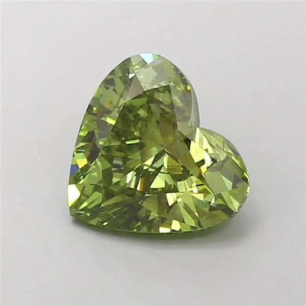 2.00ct Heart Lab Grown Diamond (Colour Fancy Vivid Green, Clarity SI2, IGI Certified)