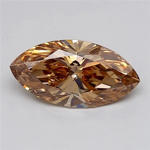 2.00ct Marquise Lab Grown Diamond (Colour Fancy Light Brown, Clarity VS1, IGI Certified)
