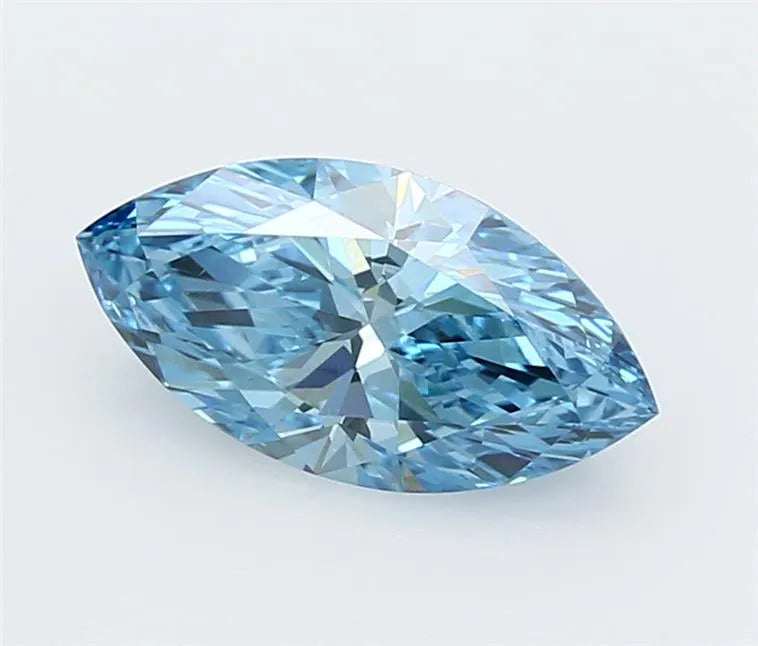 2.00ct Marquise Lab Grown Diamond (Colour Fancy Vivid Blue, Clarity VVS2, IGI Certified)