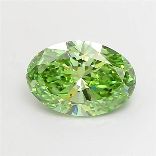 2.00ct Oval Lab Grown Diamond (Colour Fancy Vivid Green, Clarity VS2, IGI Certified)