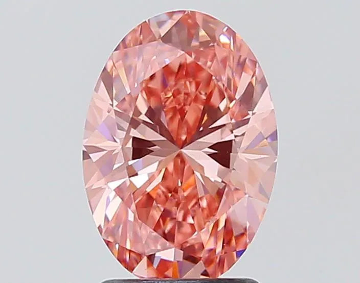 2.00ct Oval Lab Grown Diamond (Colour Fancy Vivid Pink, Clarity VS1, IGI Certified)