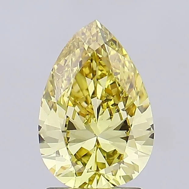 2.00ct Pear Lab Grown Diamond (Colour Fancy Intense Yellow, Clarity VS2, IGI Certified)