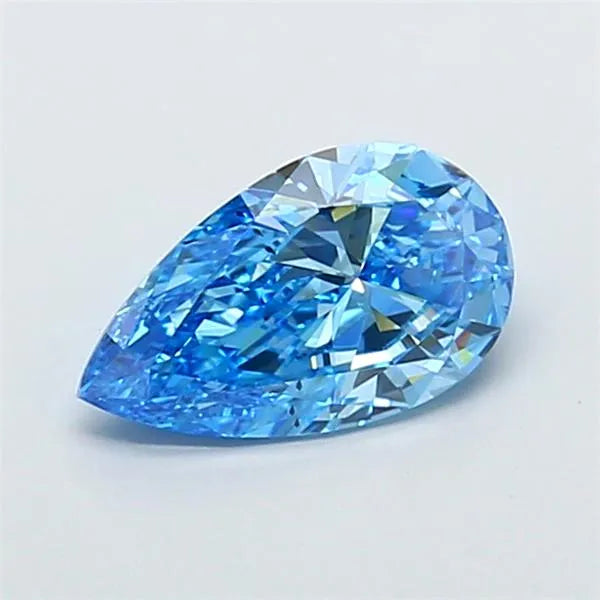 2.00ct Pear Lab Grown Diamond (Colour Fancy Vivid Blue, Clarity SI1, IGI Certified)