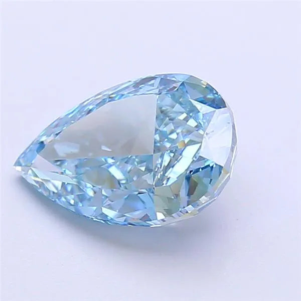 2.00ct Pear Lab Grown Diamond (Colour Fancy Vivid Blue, Clarity VVS2, IGI Certified)