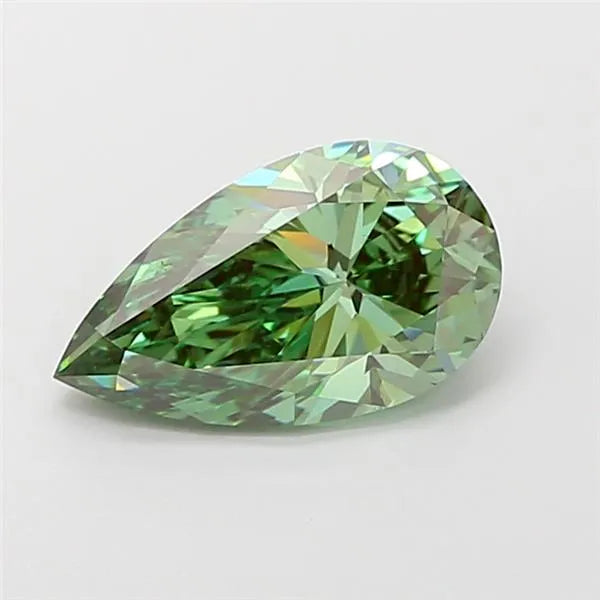 2.00ct Pear Lab Grown Diamond (Colour Fancy Vivid Green, Clarity VS1, IGI Certified)