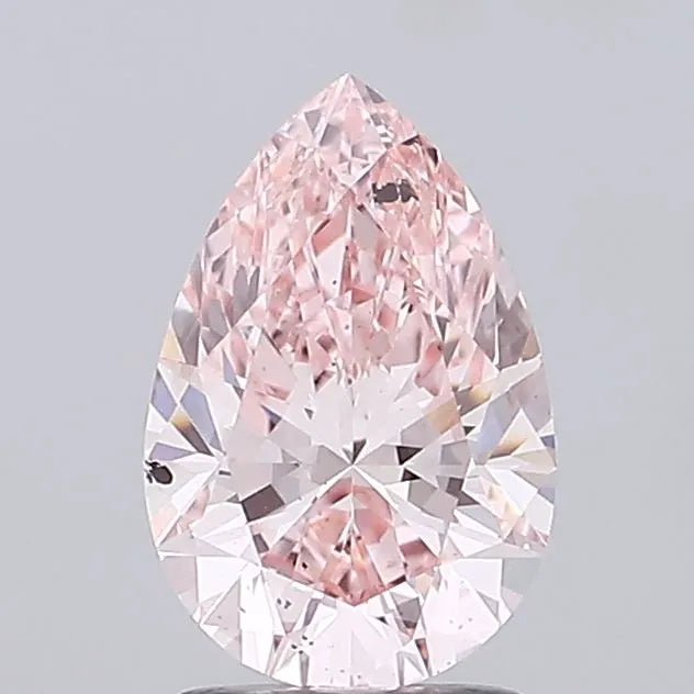 2.00ct Pear Lab Grown Diamond (Colour Fancy Vivid Pink, Clarity SI1, IGI Certified)