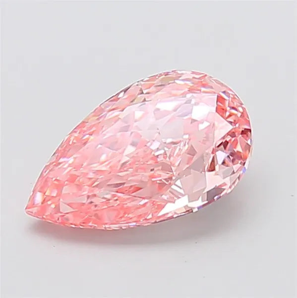 2.00ct Pear Lab Grown Diamond (Colour Fancy Vivid Pink, Clarity VVS2, IGI Certified)