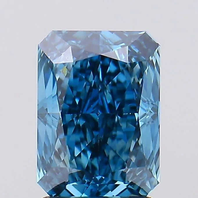 2.00ct Radiant Lab Grown Diamond (Colour Fancy Vivid Blue, Clarity VVS2, IGI Certified)